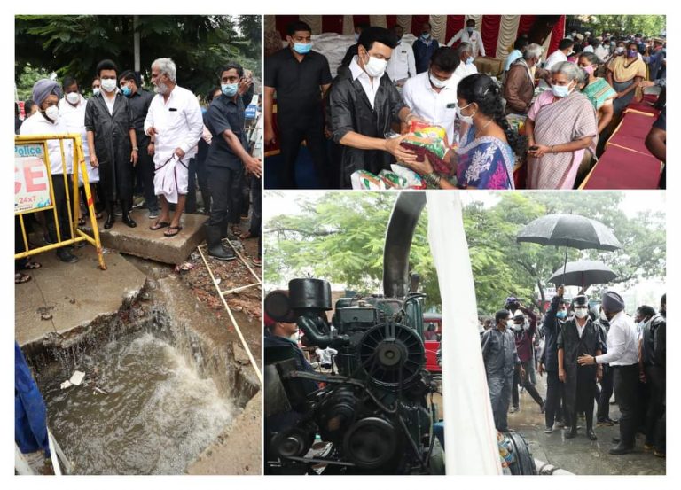 പ്രളയബാധിതര്‍ക്ക് താങ്ങായി ‘അമ്മ’ കാന്റീൻ, വിളമ്പുകാരനായി മുഖ്യമന്ത്രിയും