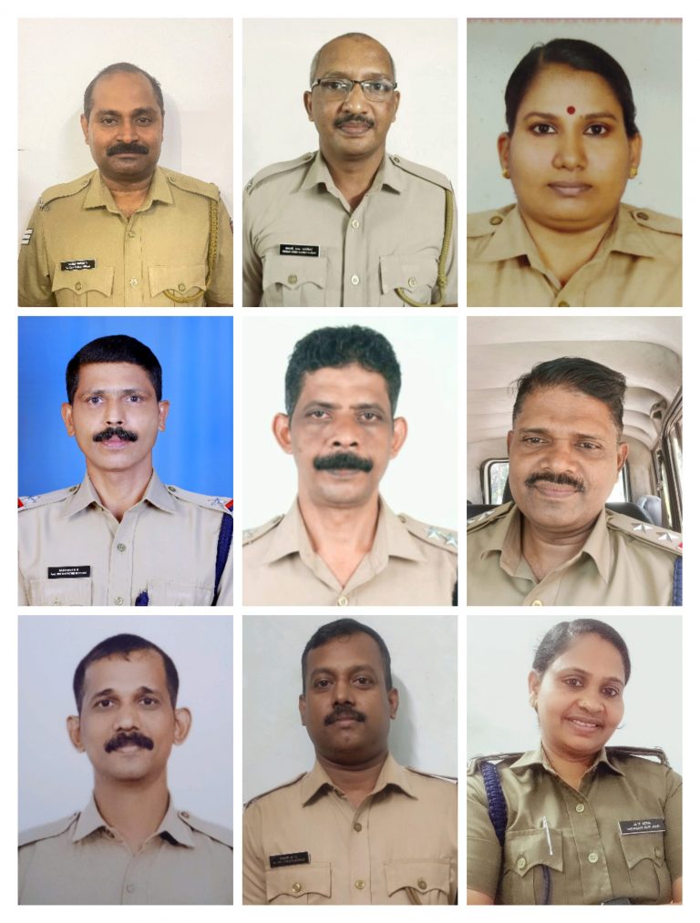 കോട്ടയം ജില്ലയില്‍ 12 പോലീസ് ഉദ്യോഗസ്ഥർക്ക് മുഖ്യമന്ത്രിയുടെ പോലീസ് മെഡല്‍