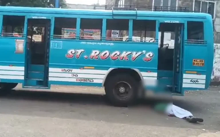 പാലായിൽ സ്വകാര്യ ബസ് തലയിലൂടെ കയറിയിറങ്ങി; മധ്യവയസ്കന് ദാരുണാന്ത്യം
