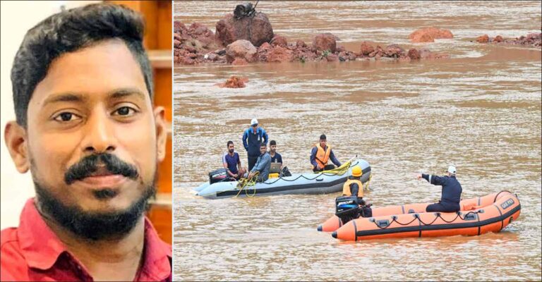 കനത്ത മഴയിൽ കുത്തിയൊഴുകി ഗംഗാവലി, പുഴയിലറങ്ങാനാകാതെ മുങ്ങൽവിദഗ്ധർ; മന്ത്രിമാർ ഉച്ചയോടെ എത്തും