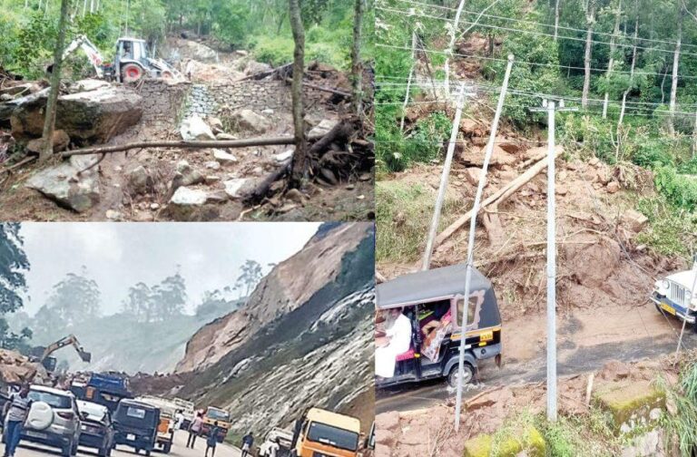 കാന്തല്ലൂരിൽ അതിതീവ്രമഴ: പത്തിടത്ത് മണ്ണിടിച്ചിൽ, 40 വീടുകൾക്ക് കേടുപാട്; വാഹനങ്ങൾ ഒഴുകിപ്പോയി