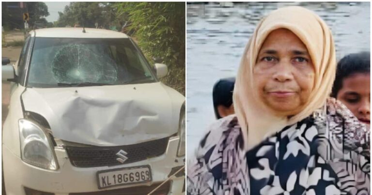 പള്ളിയിൽ പോകാൻ റോ‍ഡ് മുറിച്ചുകടക്കവെ അപകടം, കാറിടിച്ച് കോഴിക്കോട് സ്വദേശിനി മരിച്ചു