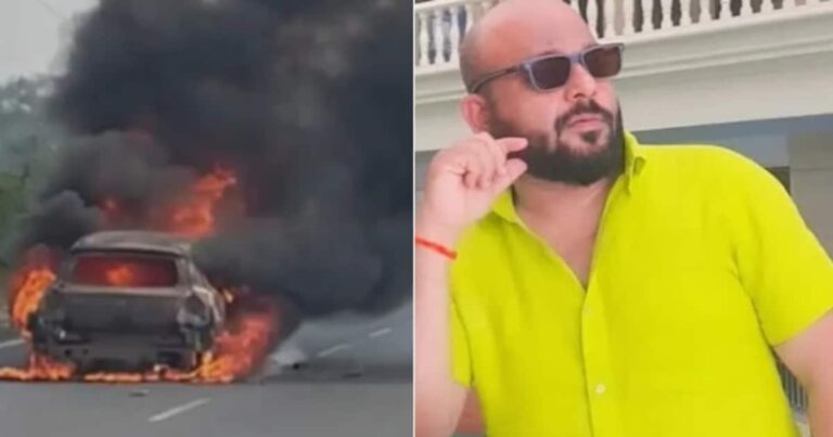 ഓടിക്കൊണ്ടിരിക്കെ കാറിന് തീപിടിച്ച് പൊട്ടിത്തെറിച്ചു; പുറത്തിറങ്ങിനാവാതെ കുടുങ്ങിപ്പോയ ഡ്രൈവർ മരിച്ചു