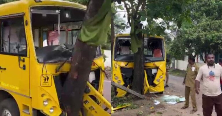 തിരുവനന്തപുരത്ത് നിയന്ത്രണം വിട്ട സ്കൂൾ ബസ് മരത്തിലിടിച്ച് അപകടം; 12 വിദ്യാർത്ഥികൾക്ക് പരിക്ക്