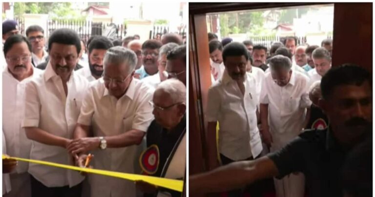 തന്തൈ പെരിയാർ സ്മാരകം നാടിന് സമർപ്പിച്ച് സ്റ്റാലിനും പിണറായിയും; വൈക്കം സത്യഗ്രഹ ശതാബ്ദി ആഘോഷങ്ങൾക്ക് സമാപനം
