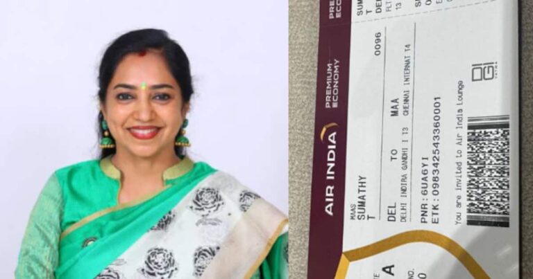 ബിസിനസ് ക്ലാസ് സീറ്റ് മാറ്റി ഇക്കോണമി ക്ലാസാക്കി, വിമാനത്തിനുള്ളിൽ രോക്ഷാകുലയായി ഡിഎംകെ എംപി, വിമർശനം