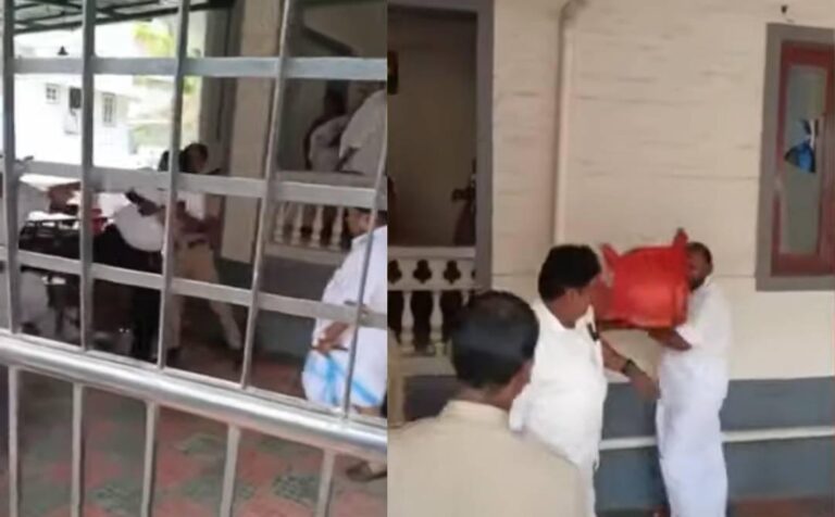 തിരുവനന്തപുരത്ത് എന്‍.സി.പി നേതാക്കൾ തമ്മിൽത്തല്ലി; ഓഫീസിലെ കസേരകളും ജനൽച്ചില്ലുകളും തകർത്തു