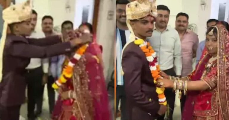 ഭക്ഷണം തികഞ്ഞില്ലെന്ന് പറഞ്ഞ് വരന്‍റെ വീട്ടുകാർ ചടങ്ങ് മുടക്കി; പൊലീസ് സ്റ്റേഷനിൽ വച്ച് മാലയിട്ട് വധുവും വരനും