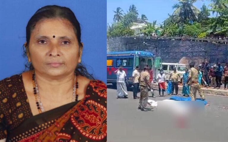 ലോറിയിടിച്ച് വീണു, തലയിലൂടെ ചക്രം കയറി; ഭർത്താവിനൊപ്പം സഞ്ചരിക്കുകയായിരുന്ന സ്ത്രീക്ക് ദാരുണാന്ത്യം