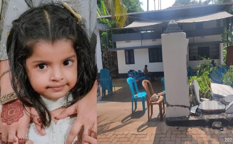 വീട്ടില്‍ പുറകോട്ട് എടുക്കുന്നതിനിടെ കാർ നിയന്ത്രണംവിട്ട് അപകടം; എടപ്പാളിൽ നാലുവയസ്സുകാരി മരിച്ചു,മൂന്ന് പേര്‍ക്ക് പരിക്കേറ്റു
