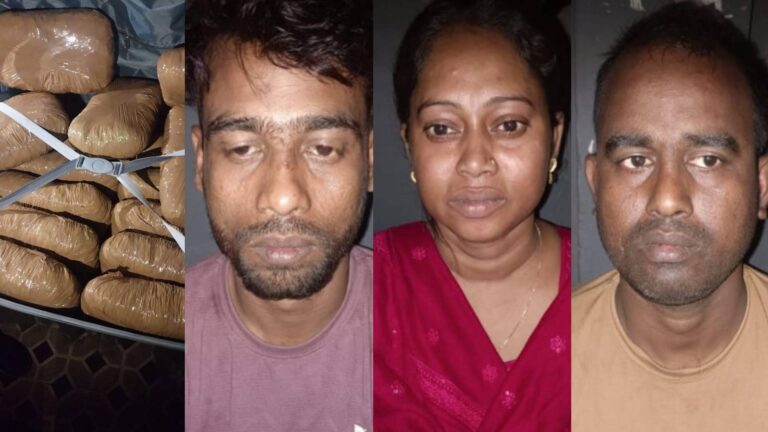 മൂവാറ്റുപുഴയിൽ വൻ കഞ്ചാവ് വേട്ട, മൂന്നുപേർ പിടിയിൽ