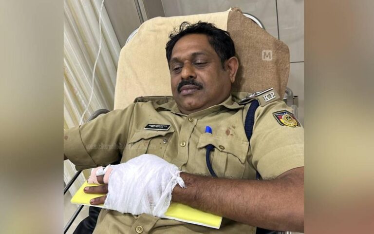 ഒറ്റപ്പാലത്ത്  എസ്ഐ ഉൾപ്പെടെ രണ്ടുപേർക്ക് വെട്ടേറ്റു