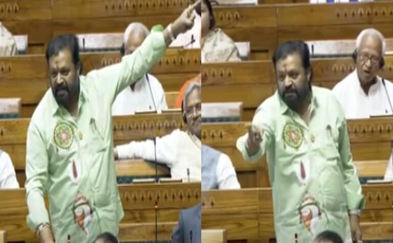 ‘കേരളം പാസാക്കിയ പ്രമേയം നാളെ അറബിക്കടലിൽ’ സഭയിൽ രാധാകൃഷ്ണന്റെ പ്രസംഗത്തിന് പിന്നാലെ സിനിമാസ്റ്റൈലില്‍ സുരേഷ് ഗോപി