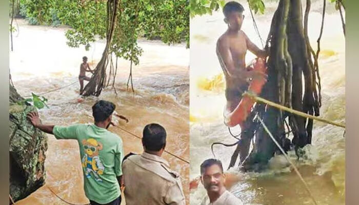 റീല്‍സ് ചിത്രീകരിക്കുന്നതിനിടെ യുവാവ് നെയ്യാറില്‍ ഒഴുക്കില്‍പ്പെട്ടു; ചാഞ്ഞുകിടന്ന ആല്‍മരക്കൊമ്പില്‍ പിടിച്ചു നിന്നത് തുണയായി; 18കാരനെ കരയ്‌ക്കെത്തിച്ച് അഗ്നിരക്ഷാസേന