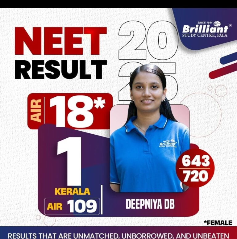നീറ്റ് യുജി ഫലം പ്രസിദ്ധീകരിച്ചു; കേരളത്തില്‍ ദീപ്നിയ മുന്നില്‍, 109-ാം റാങ്ക്