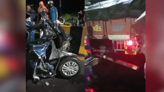 മലപ്പുറത്ത് വിദ്യാര്‍ഥികള്‍ സഞ്ചരിച്ച കാര്‍ ലോറിക്ക് പിന്നില്‍ ഇടിച്ചുകയറി; രണ്ടുമരണം, മൂന്നുപേര്‍ക്ക് പരിക്ക്