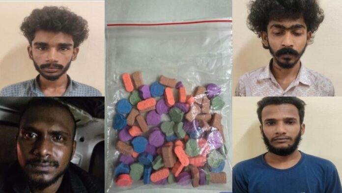 വാട്സ്ആപ്പ് വഴി ലൊക്കേഷന്‍ ഷയര്‍ ചെയ്ത് ലഹരി വില്‍പന; ദന്തൽ കോളേജ് വിദ്യാർത്ഥി അടക്കം 7 പേരെ കൈയ്യോടെ പൊക്കി പൊലീസ്