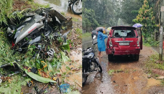 പാഞ്ഞെത്തിയ സ്കൂട്ടർ ഇന്നോവയുമായി കൂട്ടിയിടിച്ച് വൻ അപകടം; നിലവിളി കേട്ട് ആളുകൾ ഓടിയെത്തി; ഇടിയുടെ ആഘാതത്തിൽ വണ്ടി തവിടുപൊടിയായി; കോട്ടയത്ത് യുവാവിന് ദാരുണാന്ത്യം പാഞ്ഞെത്തിയ സ്കൂട്ടർ ഇന്നോവയുമായി കൂട്ടിയിടിച്ച് വൻ അപകടം; നിലവിളി കേട്ട് ആളുകൾ ഓടിയെത്തി; ഇടിയുടെ ആഘാതത്തിൽ വണ്ടി തവിടുപൊടിയായി; കോട്ടയത്ത് യുവാവിന് ദാരുണാന്ത്യം