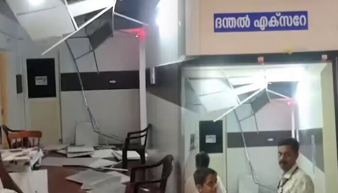 ആലപ്പുഴ ഗവ.ഡെന്റല്‍ കോളജ് ആശുപത്രിയില്‍ സീലിങ് അടര്‍ന്നു വീണ് രോഗിക്ക് പരുക്ക്