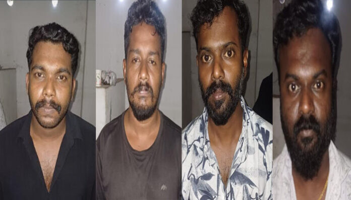 യുവാവിനെ കമ്പിവടികൊണ്ട് തലയ്ക്കടിച്ച് കൊലപ്പെടുത്താന് ശ്രമം: നാലു പേര് അറസ്റ്റില് യുവാവിനെ കമ്പിവടികൊണ്ട് തലയ്ക്കടിച്ച് കൊലപ്പെടുത്താന് ശ്രമം: നാലു പേര് അറസ്റ്റില്