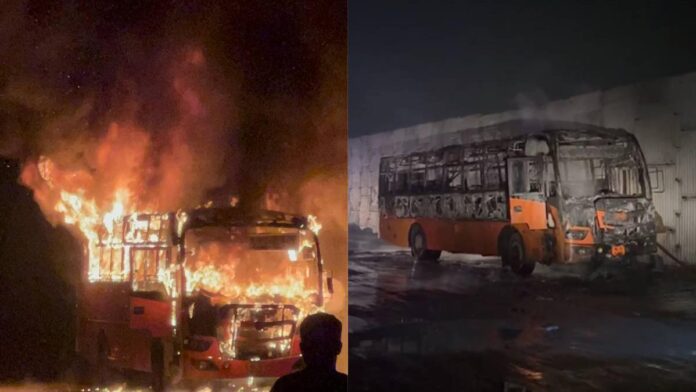 ബെംഗളൂരു-കോഴിക്കോട് സ്വിഫ്റ്റ് ബസ് കത്തിനശിച്ചു; സമയോചിത ഇടപെടലിൽ ഒഴിവായത് വൻദുരന്തം | വീഡിയോ
