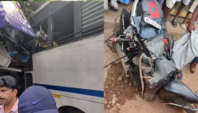 നിയന്ത്രണം വിട്ട കെഎസ്ആര്ടിസി ബസ് കടയിലേക്ക് ഇടിച്ചുകയറി; വെമ്പായത്തിനുസമീപം; സ്കൂട്ടര് യാത്രികന് മരിച്ചു നിയന്ത്രണം വിട്ട കെഎസ്ആര്ടിസി ബസ് കടയിലേക്ക് ഇടിച്ചുകയറി; വെമ്പായത്തിനുസമീപം; സ്കൂട്ടര് യാത്രികന് മരിച്ചു
