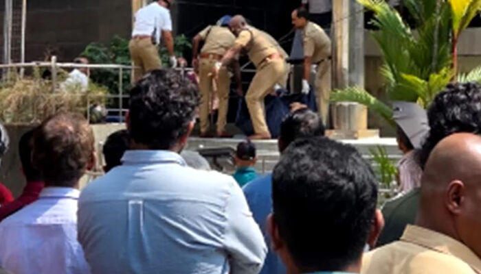 ജ്വല്ലറി കെട്ടിടത്തിന് മുകളില്‍ നിന്ന് താഴേക്ക് ചാടി അജ്ഞാതന്‍ ജീവനൊടുക്കി