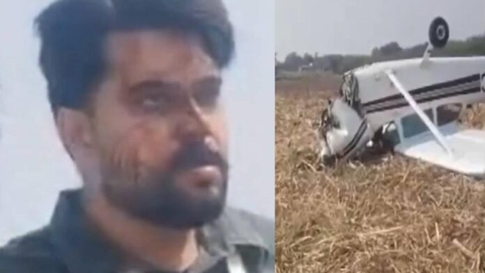 കർണാടകയിൽ ചെറുവിമാനം തകർന്നു വീണു; പൈലറ്റും യാത്രക്കാരനും അത്ഭുതകരമായി രക്ഷപ്പെട്ടു