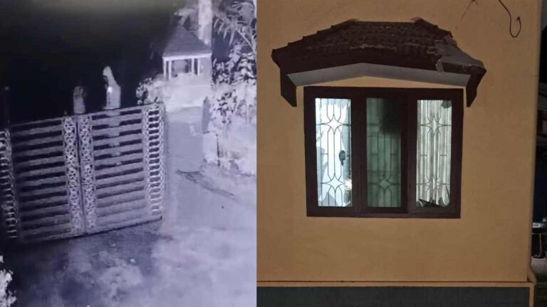 മന്ത്രി വീണാ ജോർജിനെതിരേ പ്രതിഷേധിച്ച കെ.എസ്.യു നേതാവിന്റെ വീടിനുനേരേ ബോംബേറ്