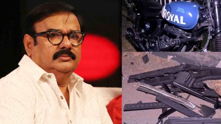 മണിയൻപിള്ള രാജുവിന്റെ കാർ ഇടിച്ച് ബൈക്ക് യാത്രക്കാരായ യുവാക്കൾക്ക് ഗുരുതര പരിക്ക്, നിർത്താതെ പോയി