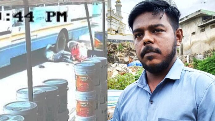 KSRTC ബസിടിച്ച് യുവാവിന് ദാരുണാന്ത്യം, അപകടം വീട്ടിലേക്ക് ഭക്ഷണം കഴിക്കാൻ പോകവേ, CCTV ദൃശ്യം പുറത്ത്