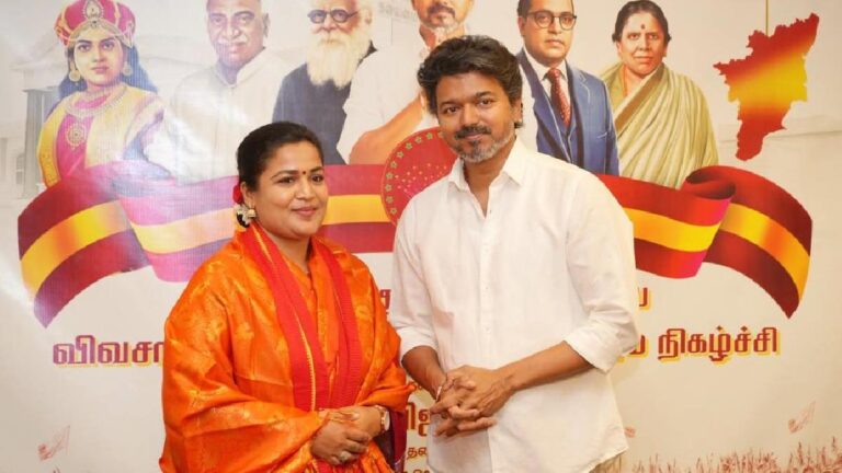 'സ്വന്തം കുടുംബത്തെ ബഹുമാനിക്കൂ'; വിജയ്‌ക്കെതിരെ TVK നേതാവ് രഞ്ജന നാച്ചിയാർ