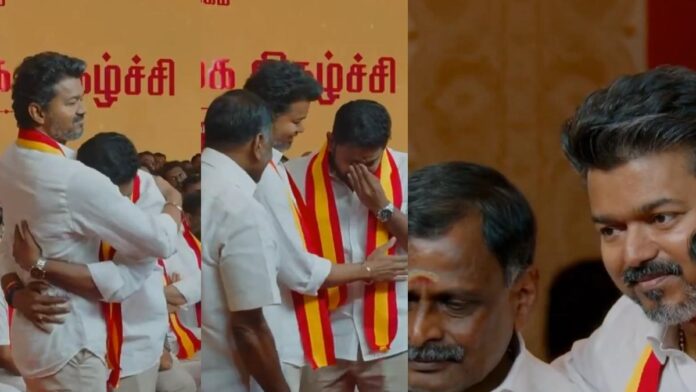 വിജയ്‌യുടെ മുൻ ഡ്രൈവറുടെ മകന് സീറ്റ്; പ്രഖ്യാപനത്തിടെ പൊട്ടിക്കരഞ്ഞ് സ്ഥാനാർഥി, കണ്ണീരണിഞ്ഞ് പിതാവ്
