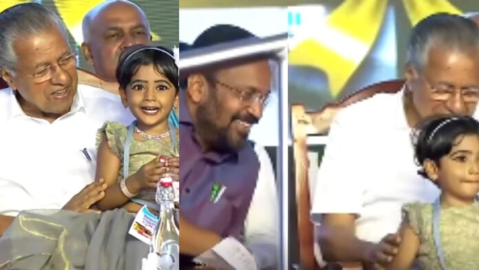 കൊഞ്ചിച്ച് ലാളിച്ച് മടിയിലിരുത്തി പിണറായി, കൂടെ കൂടി മന്ത്രി രാജനും എല്ലാം ആസ്വദിച്ച് നൈസമോൾ, മനോഹര നിമിഷങ്ങൾ