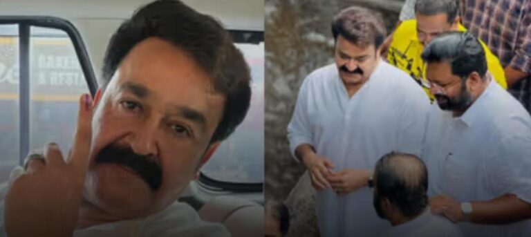 ‘ഇതാണ് എന്റെ സന്ദേശം’; മഷി പുരട്ടിയ ചൂണ്ട് വിരൽ ഉയർത്തി കാട്ടി നടൻ മോഹൻലാൽ