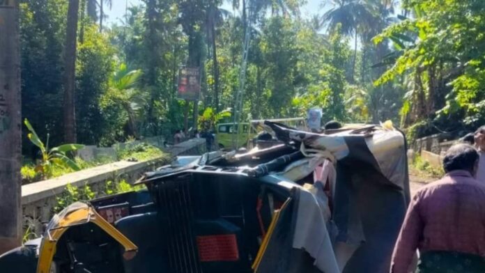 ഓട്ടോറിക്ഷ ഇലക്ട്രിക് പോസ്റ്റിലിടിച്ചു മറിഞ്ഞു; ദമ്പതികൾക്ക് ദാരുണാന്ത്യം