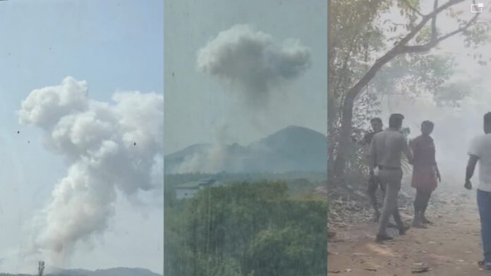 വെടിക്കെട്ട് നിർമാണ കേന്ദ്രത്തിൽ സ്ഫോടനം; നാൽപ്പതോളം തൊഴിലാളികൾക്ക് പൊള്ളലേറ്റു, അപകടമുണ്ടായത് തൃശ്ശൂർ പൂരത്തിനുള്ള വെടിക്കെട്ട് സാമ​ഗ്രികളുടെ നിർമാണ കേന്ദ്രത്തിൽ