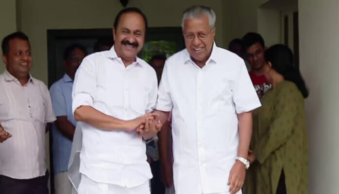 പൂമുഖത്ത് കാത്തുനിന്ന് പിണറായിയും കമലയും; കൈകോര്‍ത്ത് പിടിച്ച് സതീശനും! ബേക്കറി ജംഗ്ഷനിലെ വീട്ടില്‍ ചിരിച്ചുല്ലസിച്ച് ചായ കുടിച്ച് നിയുക്ത മുഖ്യമന്ത്രി; സതീശന്‍ സംസാരിക്കുമ്പോള്‍ നിറചിരിയോടെ പിണറായി; 'പദ്ധതികള്‍ മുഴുവന്‍ മാറ്റില്ല, ചില 'കറക്ഷന്‍സ്' വരുത്തും': പിന്തുണ തേടി വി.ഡി സതീശന്‍; ഒപ്പം സത്യപ്രതിജ്ഞയ്ക്ക് ക്ഷണവും