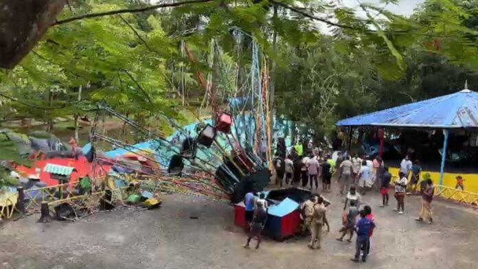 തിരുവനന്തപുരത്ത് അമ്യൂസ്മെന്റ് പാർക്കിൽ റൈഡ് തകർന്നുവീണ് അപകടം: 5 പേർക്ക് ഗുരുതര പരിക്ക്