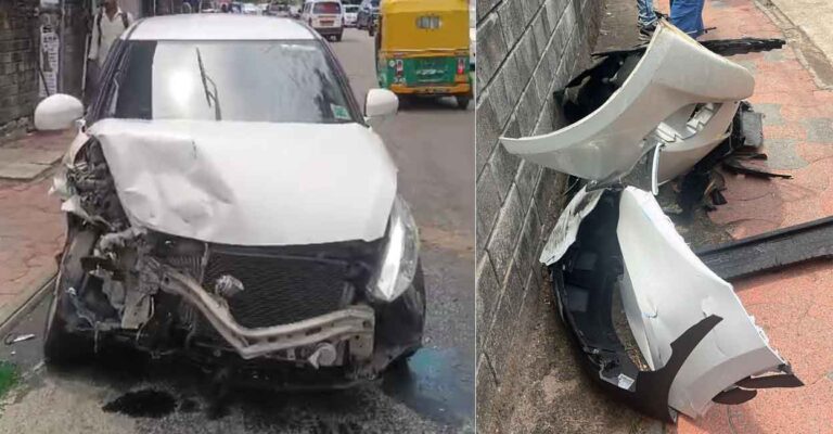 അമിതവേഗതയിലെത്തിയ കാർ നടപ്പാതയിലേക്ക് ഇടിച്ചുകയറി നവവധുവിന് ദാരുണാന്ത്യം; 6 പേർക്ക് പരുക്ക്