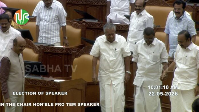 ഒരു വോട്ട് പോലും അസാധുവായില്ല, 101 വോട്ട്! നിയമസഭയുടെ 25ാം സ്പീക്കറായി തിരുവഞ്ചൂര്‍ രാധാകൃഷ്ണന്‍ തെരഞ്ഞെടുക്കപ്പെട്ടു