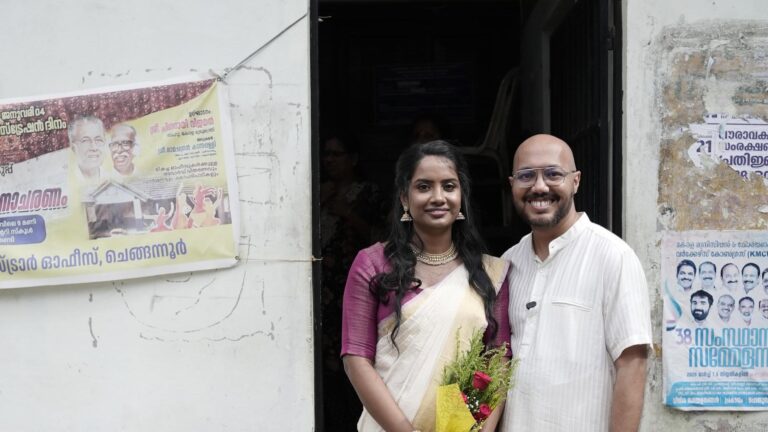 സംഗീതസംവിധായകനും നടനുമായ ആനന്ദ് മധുസൂദനൻ വിവാഹിതനായി; വധു ശ്രീജ വിജയൻ