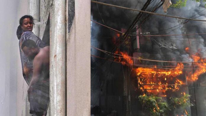 ഡൽഹിയിൽ റസ്റ്ററന്റിൽ വൻ തീപ്പിടിത്തം: 20 മരണം; കെട്ടിടത്തിൽനിന്ന് ചാടി സ്ത്രീകളടക്കമുള്ളവർ
