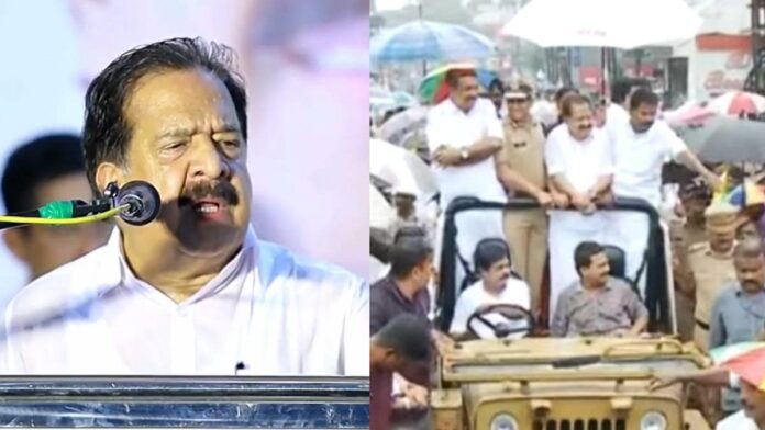തൂഫാൻ ആഞ്ഞടിക്കുന്നു;'5260 കേസുകൾ,5634 അറസ്റ്റ്'; കോരിച്ചൊരിയുന്ന മഴയത്ത് ചെന്നിത്തലയുടെ കൂറ്റൻ റാലി തൂഫാൻ ആഞ്ഞടിക്കുന്നു;'5260 കേസുകൾ,5634 അറസ്റ്റ്'; കോരിച്ചൊരിയുന്ന മഴയത്ത് ചെന്നിത്തലയുടെ കൂറ്റൻ റാലി